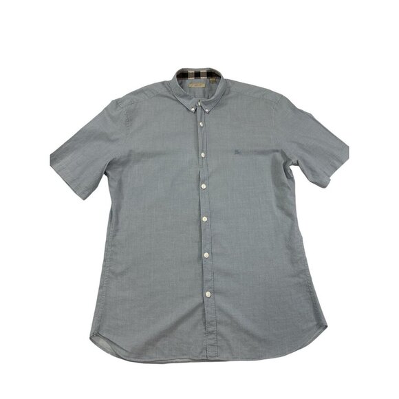 Men’s Burberry Brit short sleeved button down Novacheck Design Collar Size XXL - Picture 1 of 6